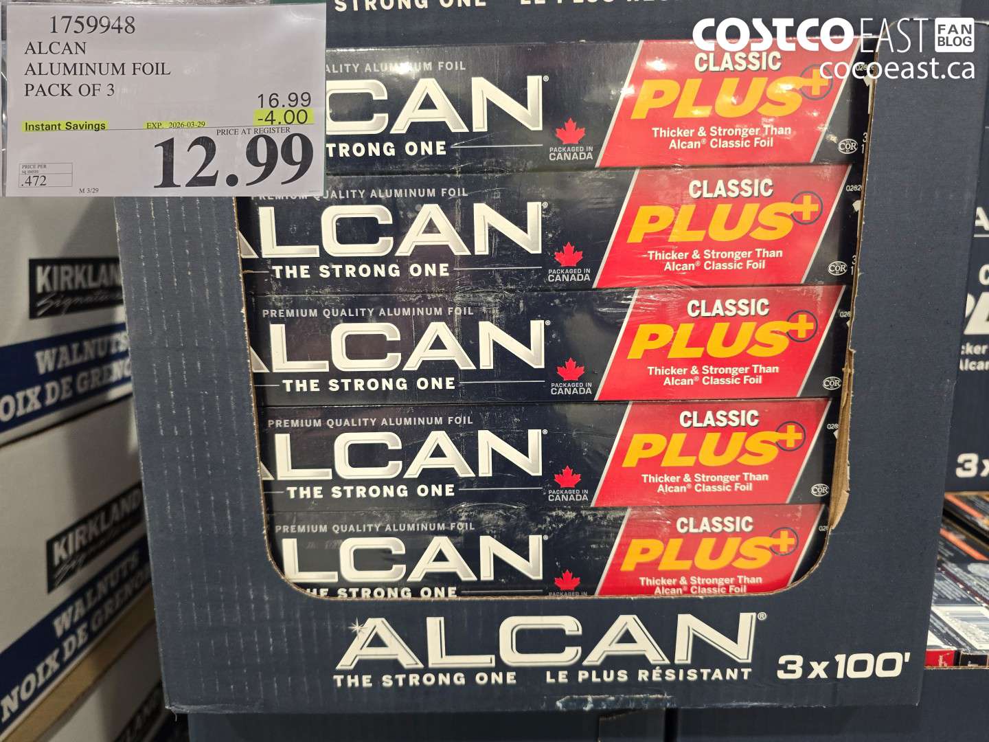 1759948 ALCAN ALUMINUM FOIL PACK OF 3 ($4.00 INSTANT SAVINGS EXPIRES ON 2026-03-29) $12.99