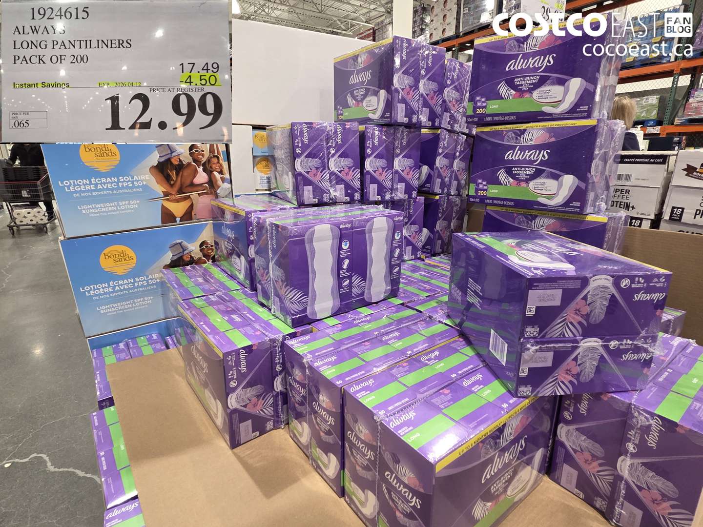 1924615 ALWAYS LONG PANTILINERS PACK OF 200 ($4.50 INSTANT SAVINGS EXPIRES ON 2026-04-12) $12.99