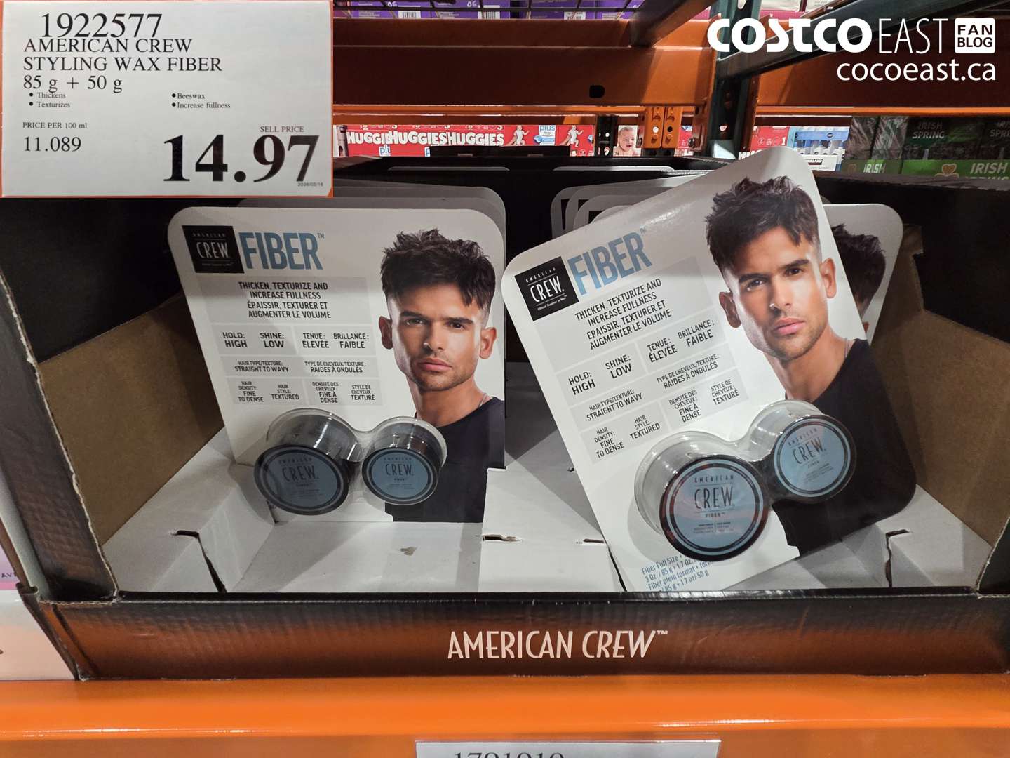 1922577 AMERICAN CREW STYLING WAX FIBER 85 G + 50 G $14.97