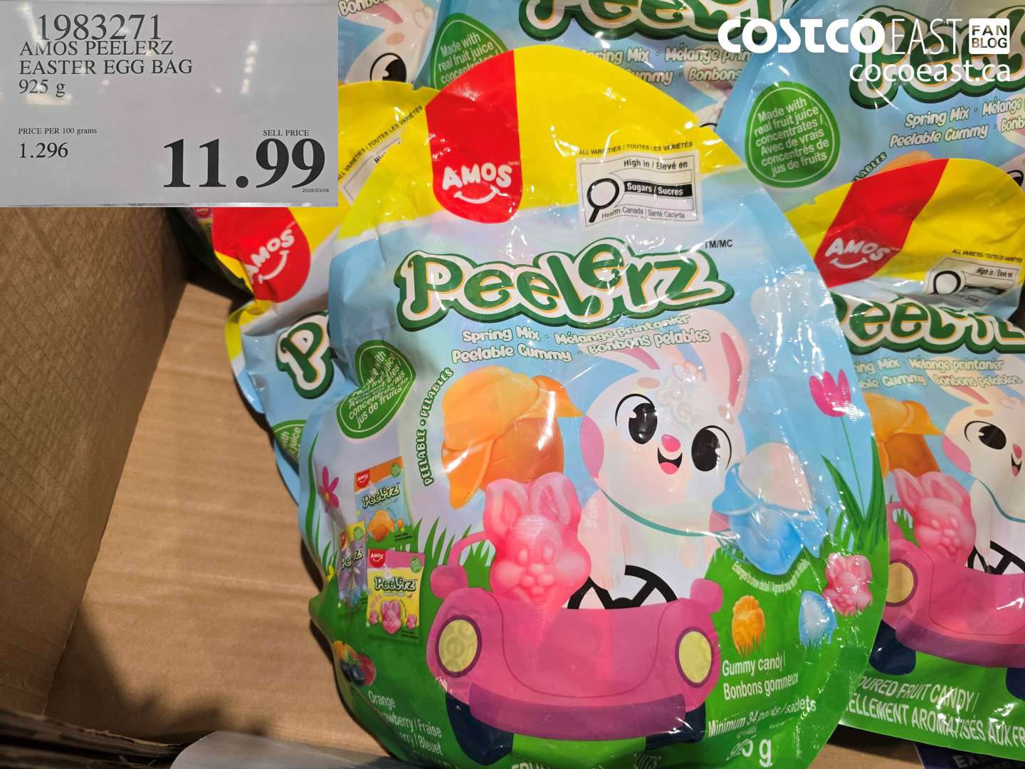 1983271 AMOS PEELERZ EASTER EGG BAG 925 G $11.99