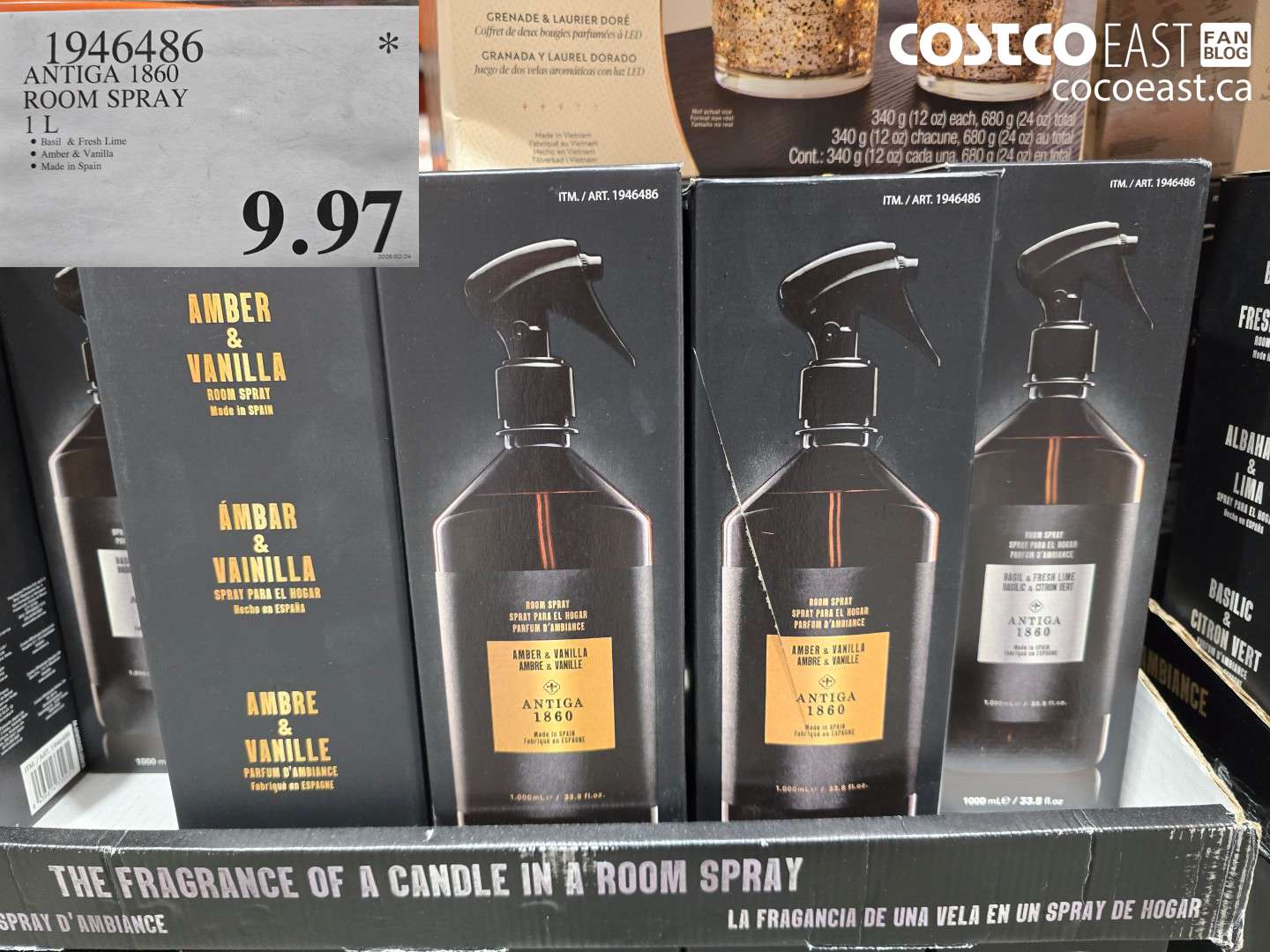 1946486 ANTIGA 1860 ROOM SPRAY 1 L $9.97