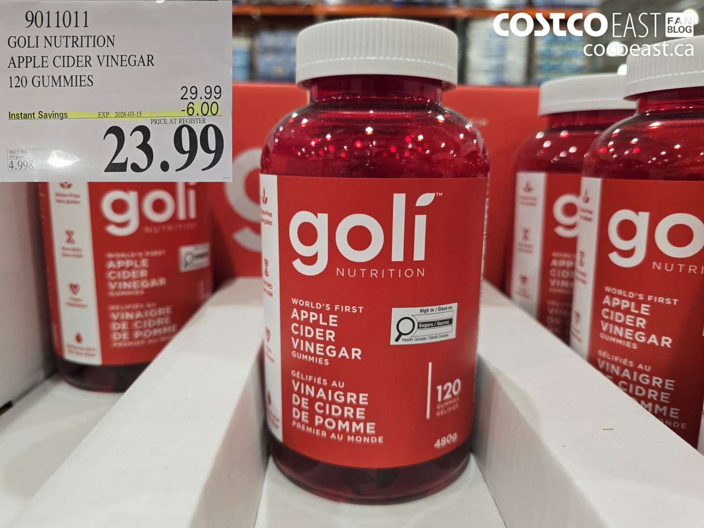 9011011 APPLE CIDER VINEGAR 120 GUMMIES ($6.00 INSTANT SAVINGS EXPIRES ON 2026-03-15) $23.99