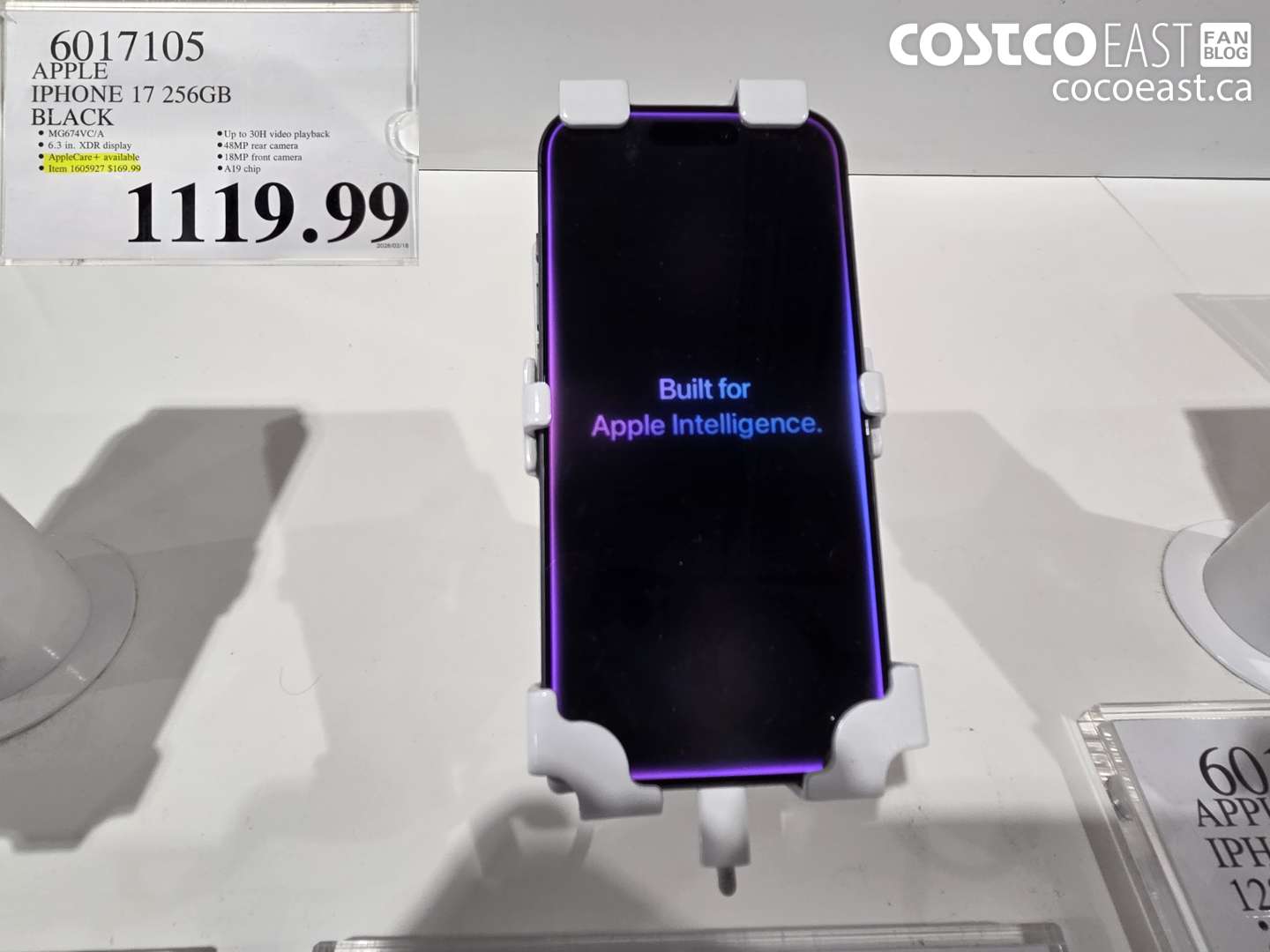 6017105 APPLE IPHONE 17 256GB BLACK $119.99