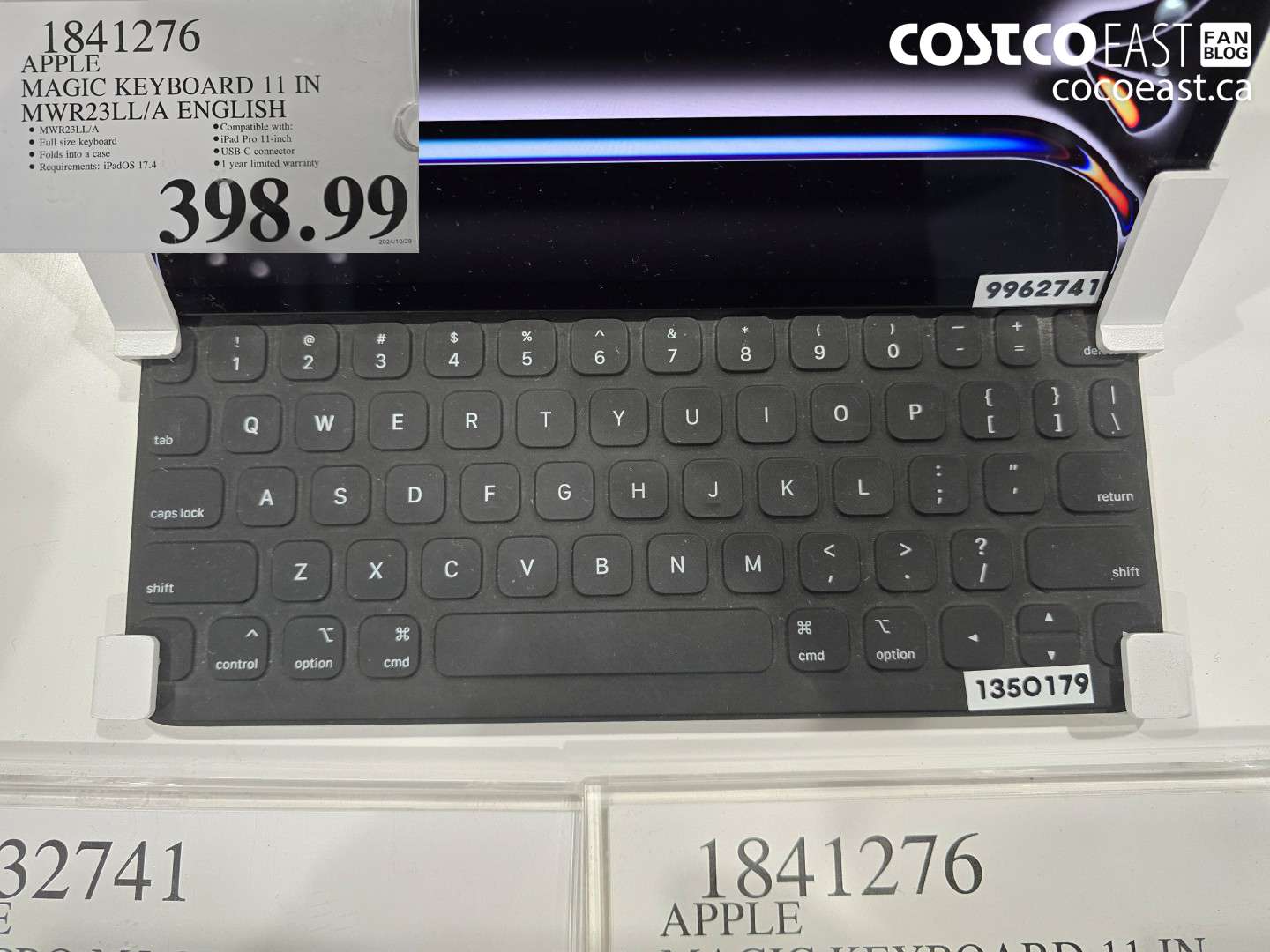 1841276 APPLE MAGIC KEYBOARD 11 IN MWR23LL/A ENGLISH $398.99