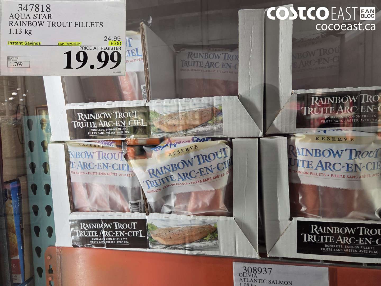 347818 AQUA STAR RAINBOW TROUT FILLETS 1.13 KG ($5.00 INSTANT SAVINGS EXPIRES ON 2026-04-05) $19.99