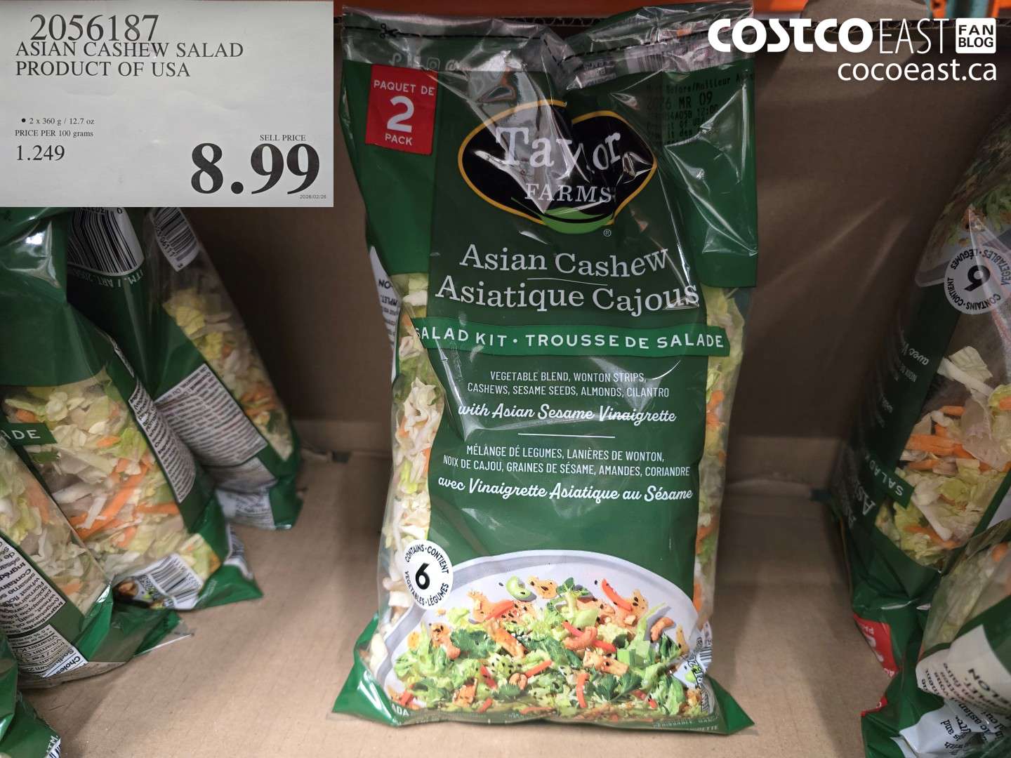 2056187 ASIAN CASHEW SALAD PRODUCT OF USA $8.99