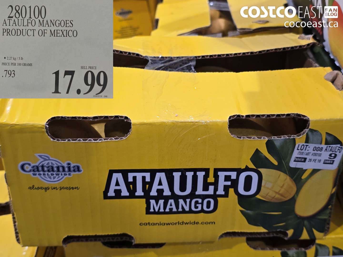 280100 ATAULFO MANGOS PRODUCT OF MEXICO $17.99