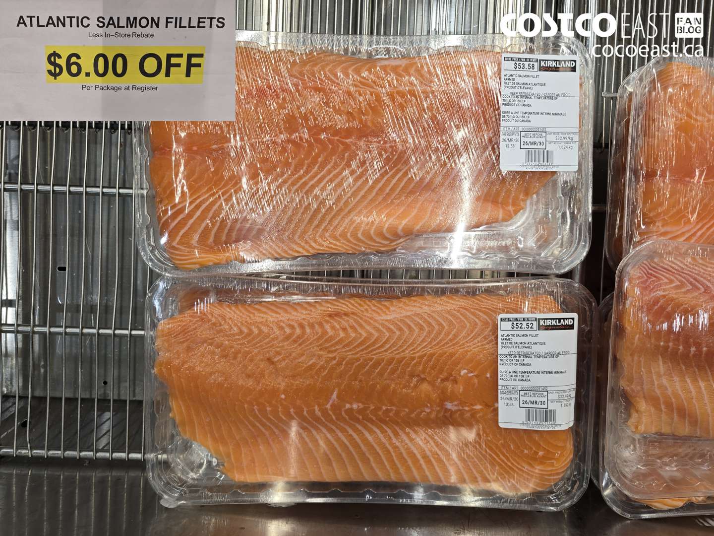 51452 ATLANTIC SALMON FILLETS ($6.00 INSTANT SAVINGS)