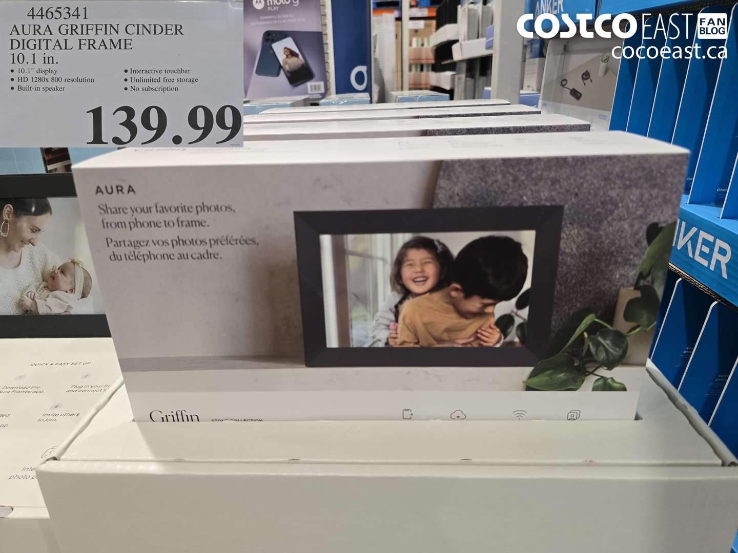 4465341 AURA GRIFFIN CINDER DIGITAL FRAME 10.1 IN. $139.99