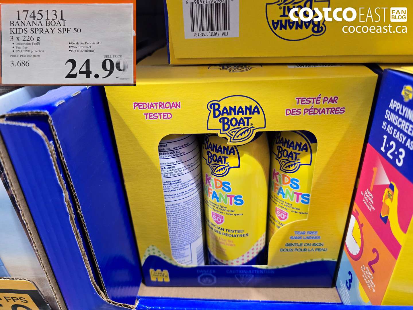 1745131 BANANA BOAT KIDS SPRAY SPF 50 3 X 226 G $24.99