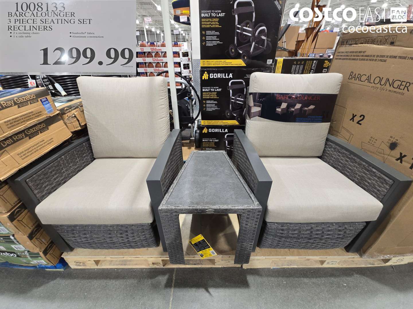 1008133 BARCALOUNGER 3 PIECE SEATING SET RECLINERS $1299.99