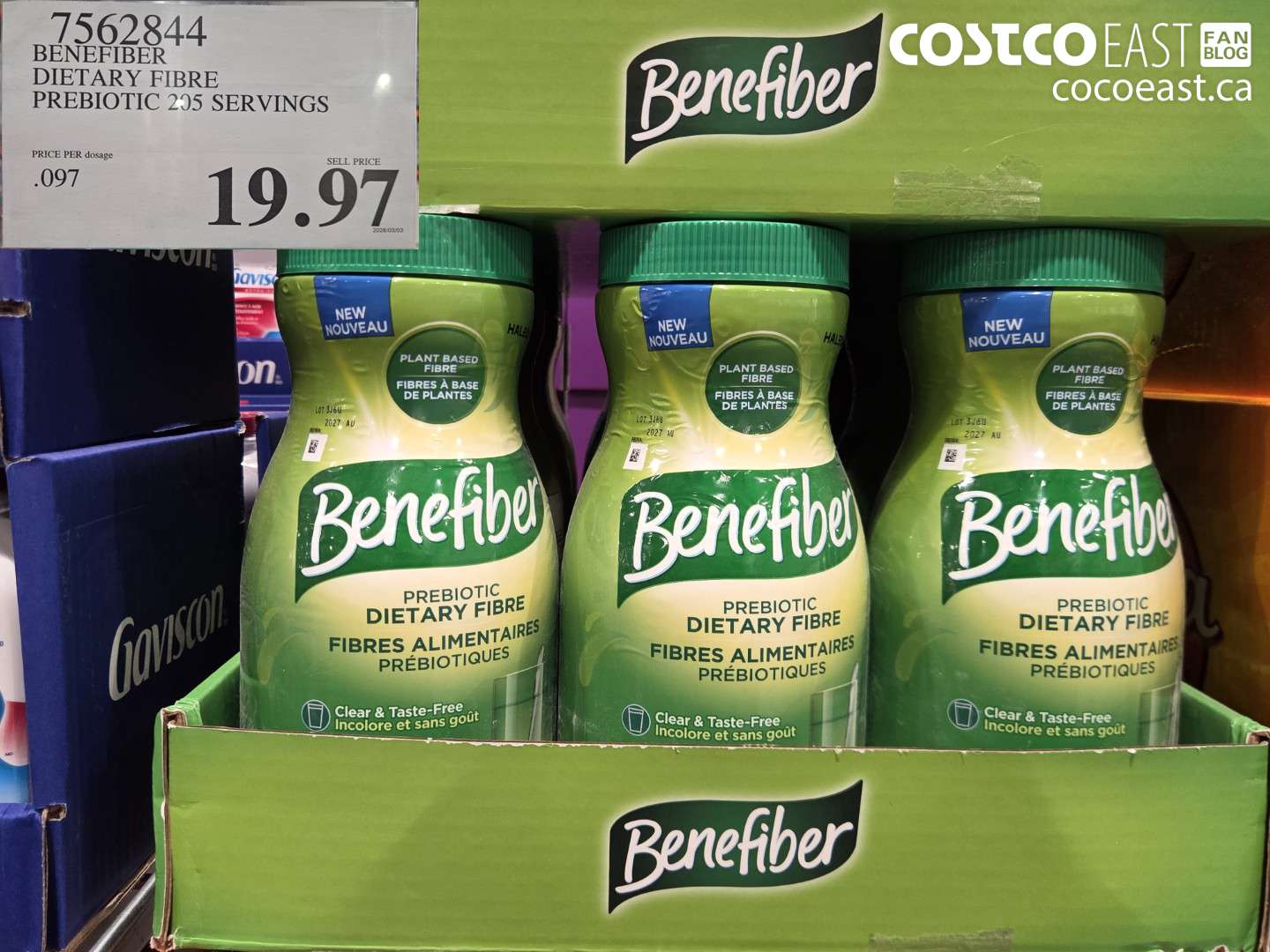 7562844 BENEFIBER DIETARY FIBRE PREBIOTIC 205 SERVINGS $19.97