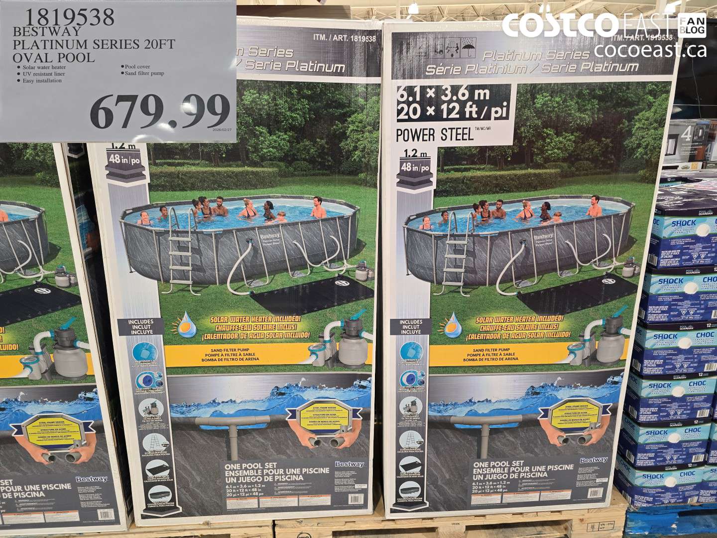 1819538 BESTWAY PLATINUM SERIES 20FT OVAL POOL $679.99