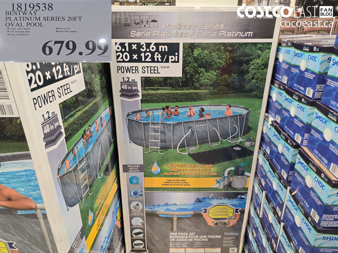 1819538 BESTWAY PLATINUM SERIES 20FT OVAL POOL $679.99