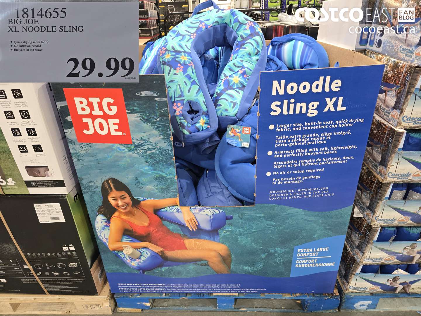1814655 BIG JOE XL NOODLE SLING $29.99