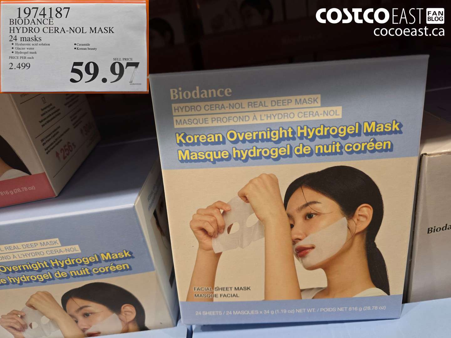 1974187 BIODANCE HYDRO CERA-NOL MASK 24 MASKS $59.97