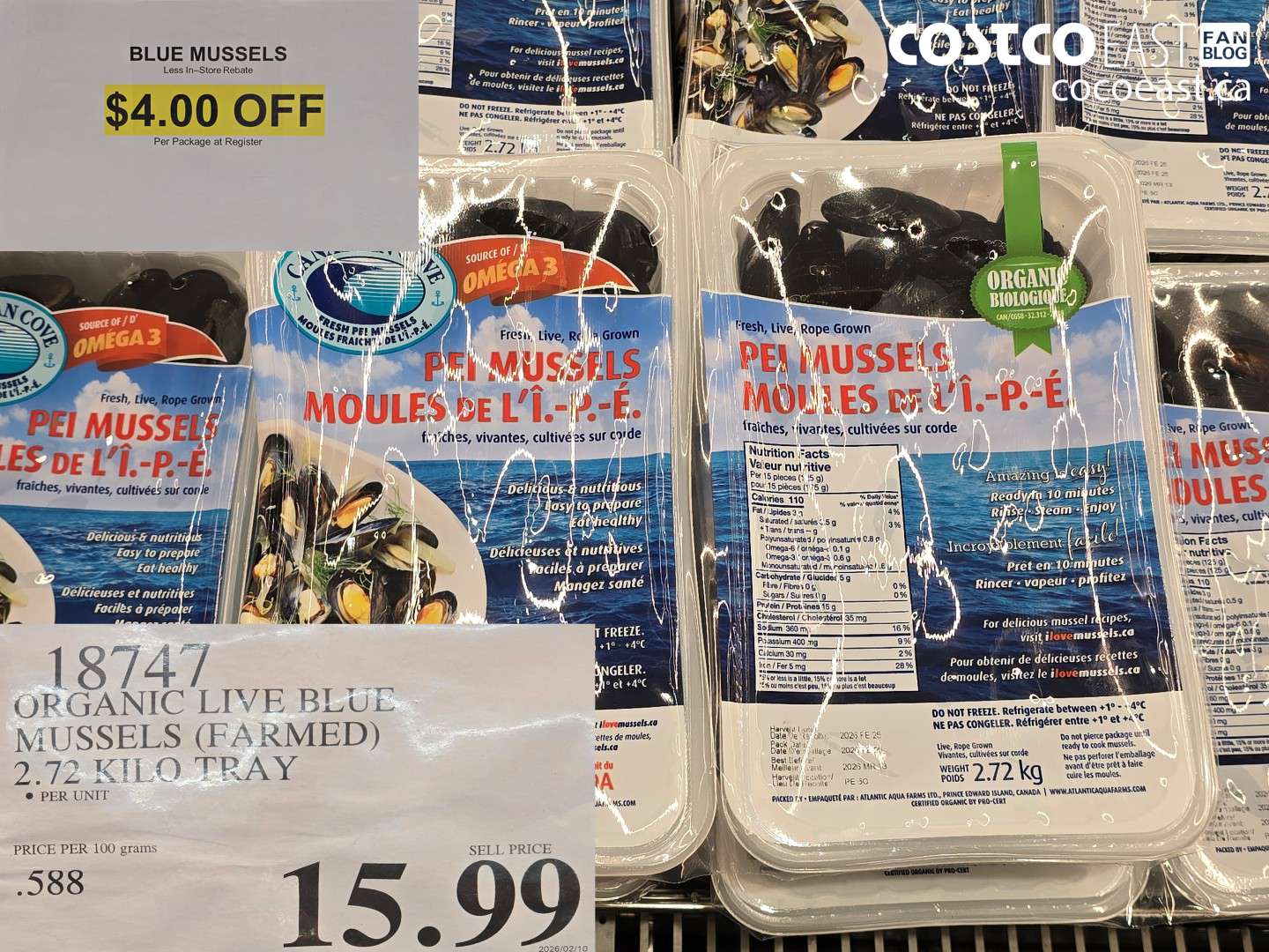 18747 BLUE MUSSELS ($4.00 INSTANT SAVINGS)