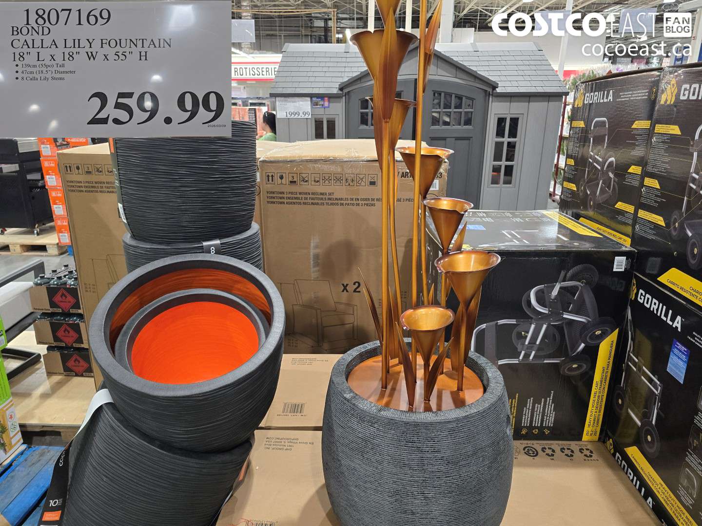 1807169 BOND CALLA LILY FOUNTAIN 18