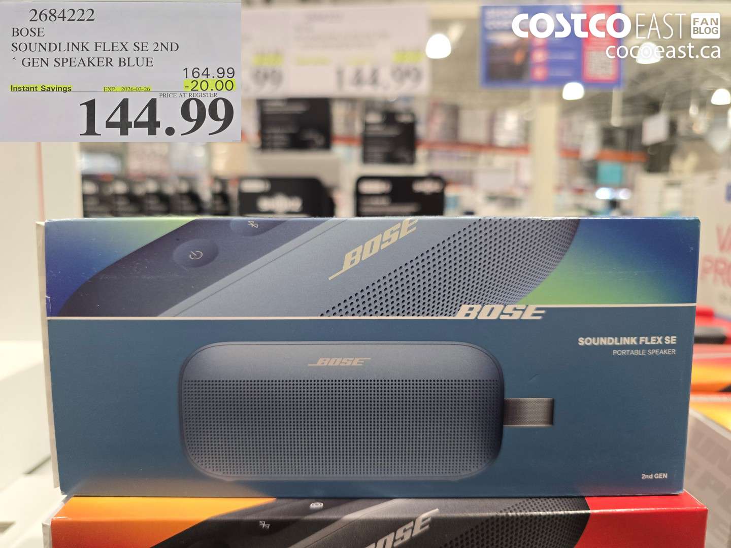 2684222 BOSE SOUNDLINK FLEX SE 2ND GEN SPEAKER BLUE ($20.00 INSTANT SAVINGS EXPIRES ON 2026-03-26) $144.99