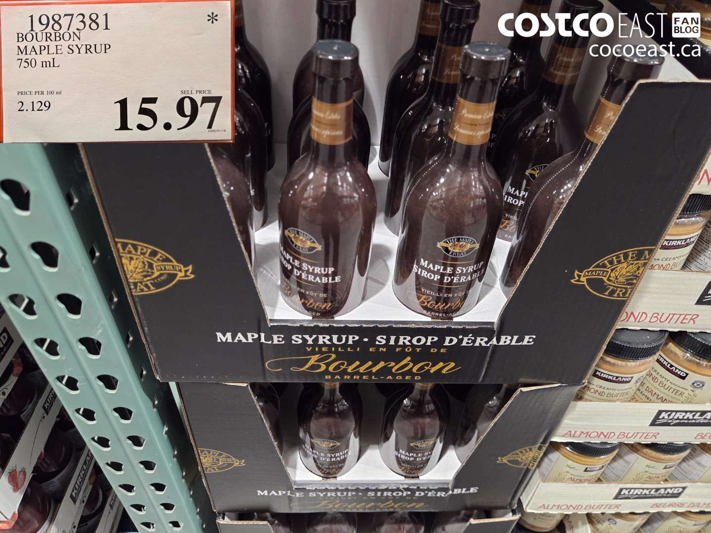 1987381 BOURBON MAPLE SYRUP 750 ML $15.97