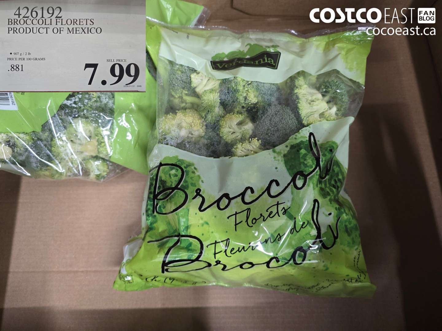 426192 BROCCOLI FLORETS PRODUCT OF MEXICO $7.99