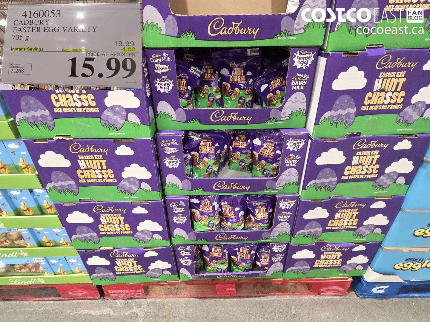 4160053 CADBURY EASTER EGG VARIETY 705 G ($4.00 INSTANT SAVINGS EXPIRES ON 2026-03-29) $15.99