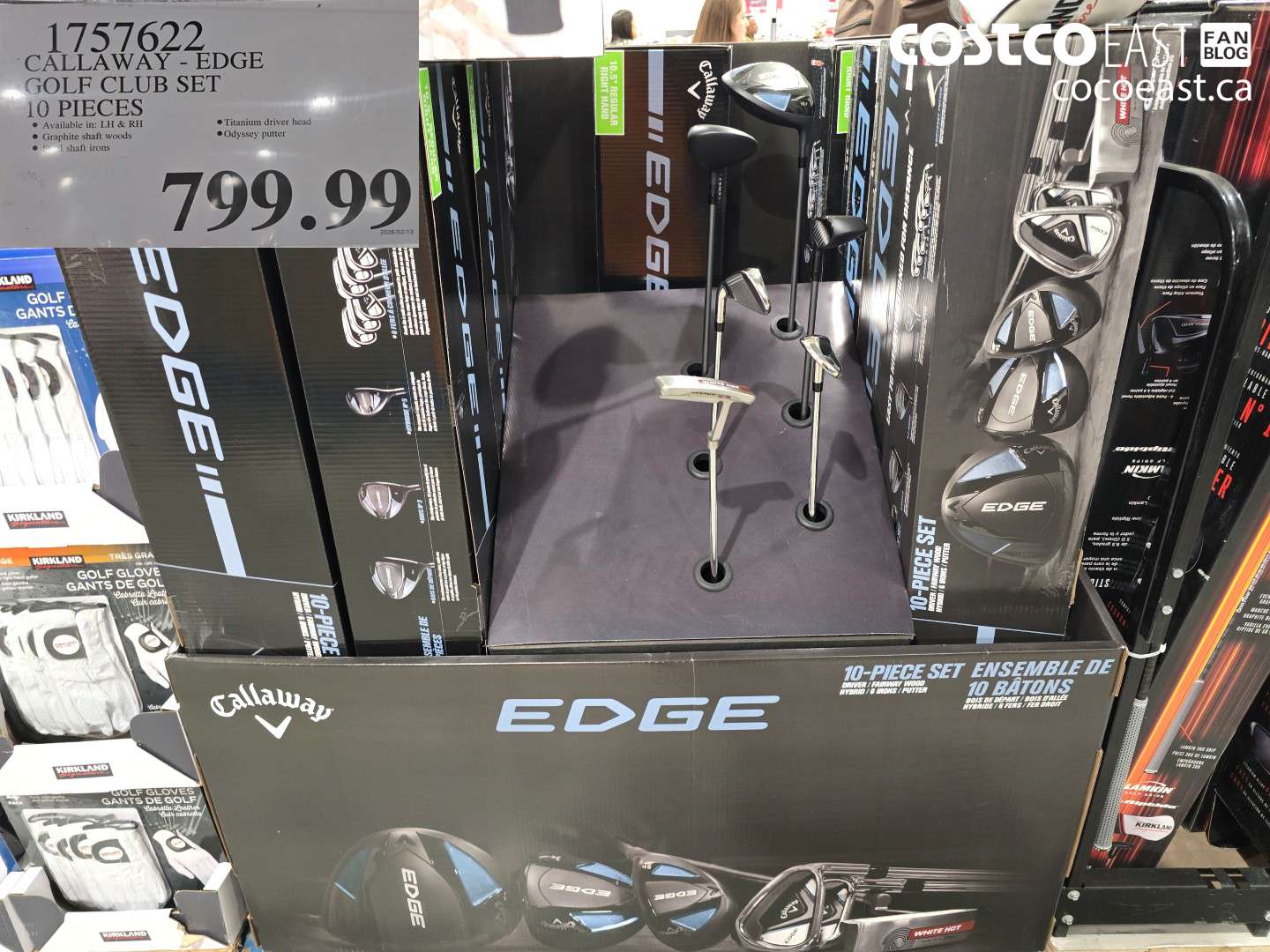 1757622 CALLAWAY - EDGE GOLF CLUB SET 10 PIECES $799.99
