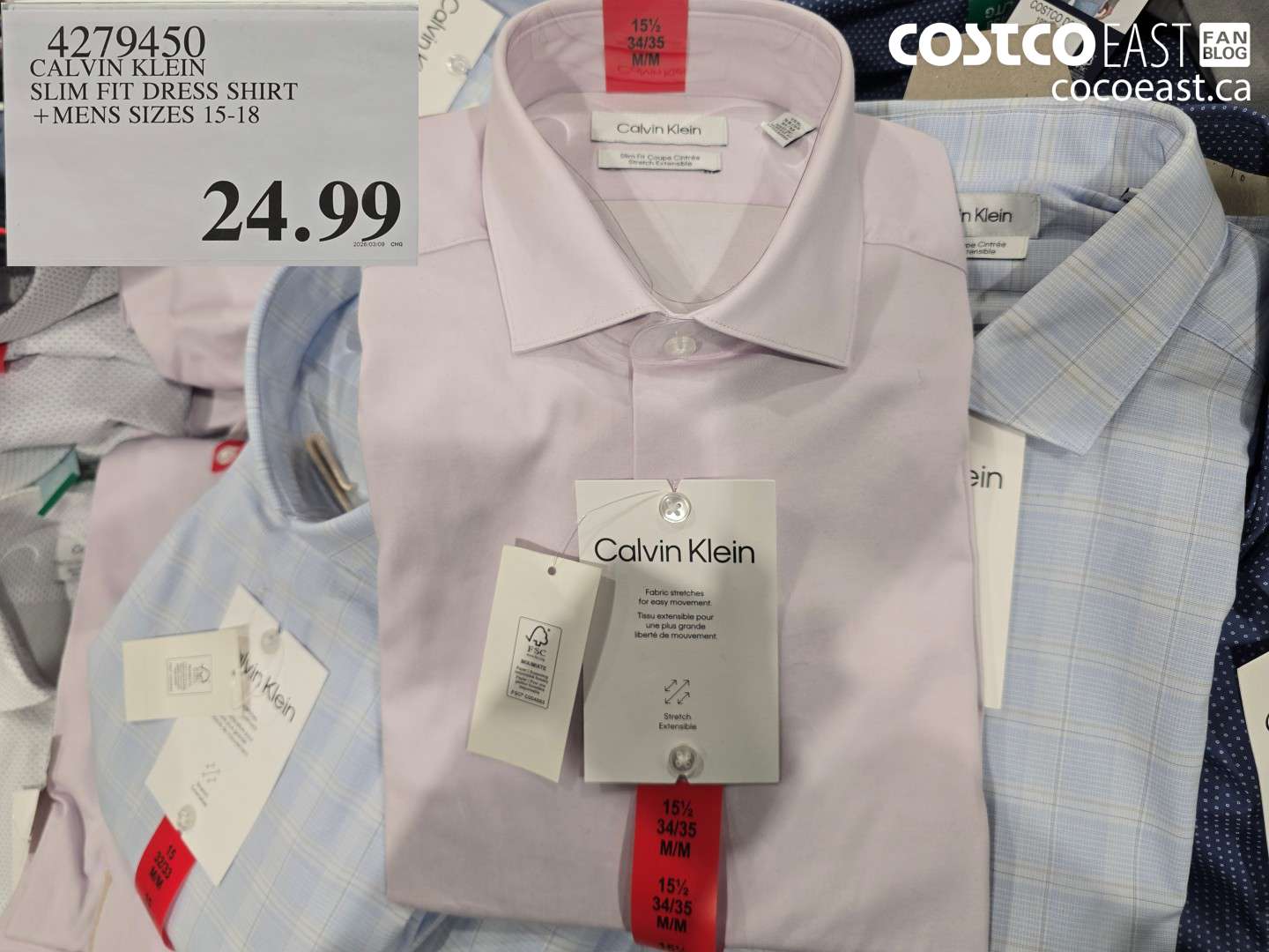 4279450 CALVIN KLEIN SLIM FIT DRESS SHIRT + MENS SIZES 15-18 $24.99