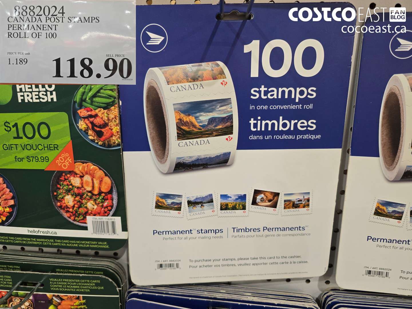 88882024 CANADA POST STAMPS PERMANENT ROLL OF 100 $118.90