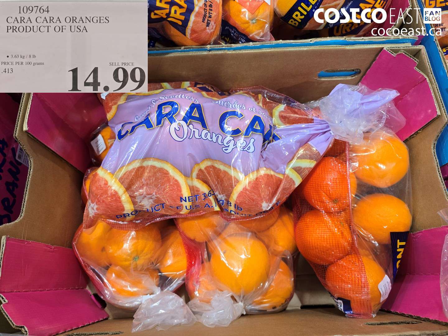 109764 CARA CARA ORANGES PRODUCT OF USA $14.99