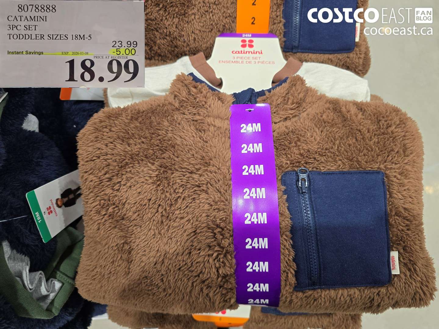 8078888 CATAMINI 3PC SET TODDLER SIZES 18M-5 ($5.00 INSTANT SAVINGS EXPIRES ON 2026-03-08) $18.99