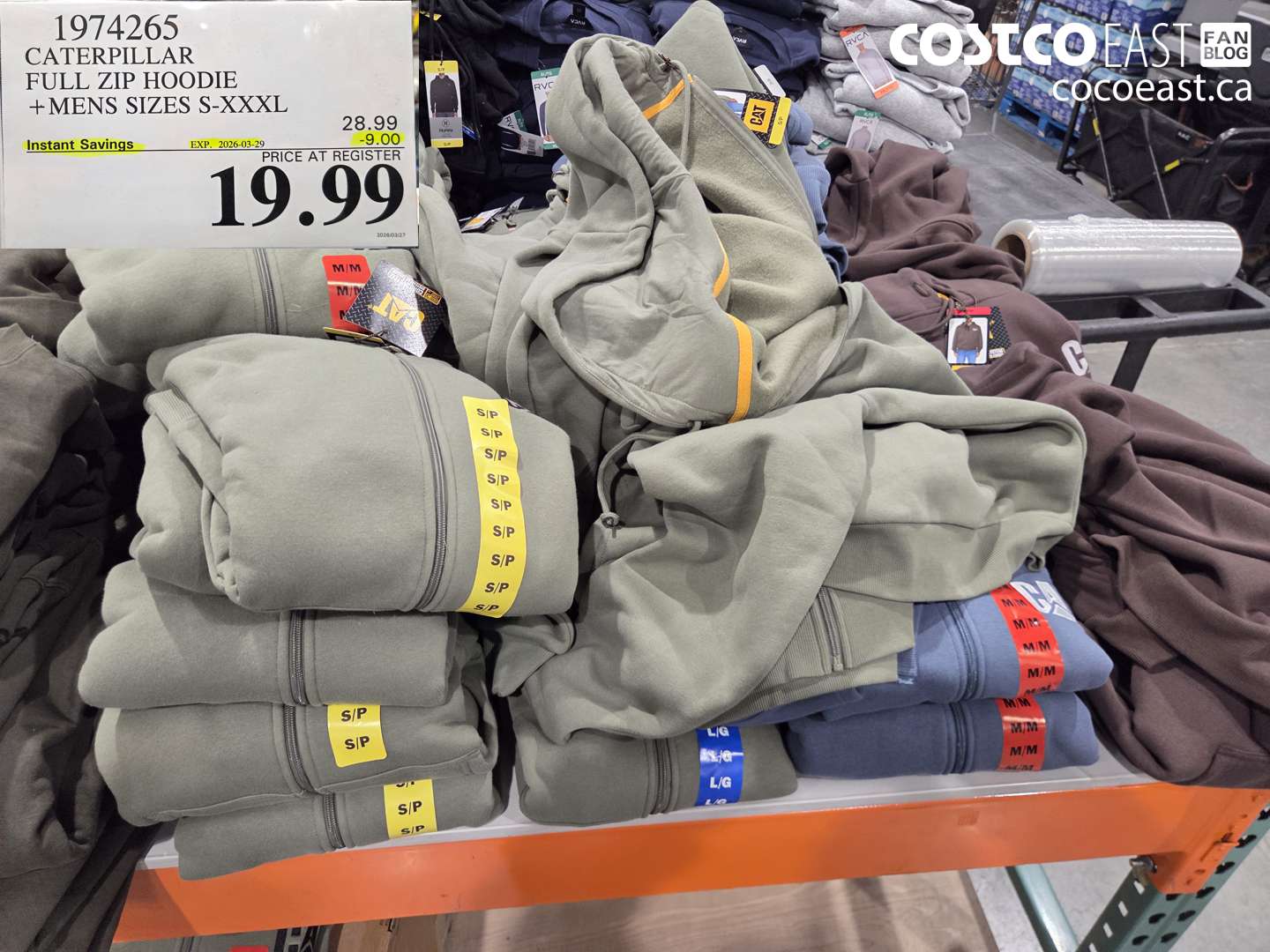 1974265 CATERPILLAR FULL ZIP HOODIE + MENS SIZES S-XXXL ($9.00 INSTANT SAVINGS EXPIRES ON 2026-03-29) $19.99