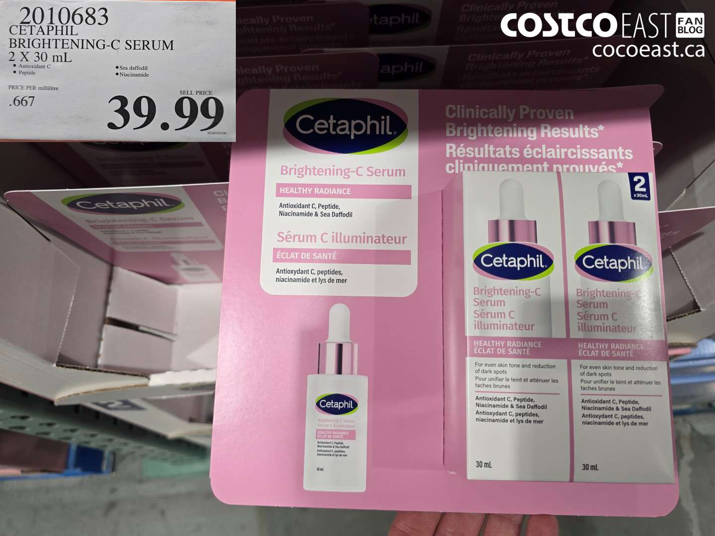 2010683 CETAPHIL BRIGHTENING-C SERUM 2 X 30 ML $39.99