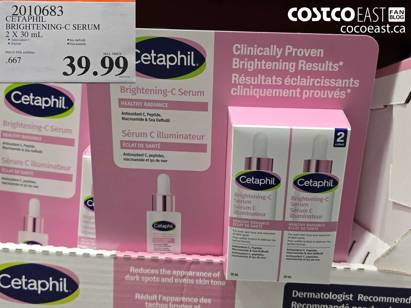2010683 CETAPHIL BRIGHTENING-C SERUM 2 X 30 ML $39.99