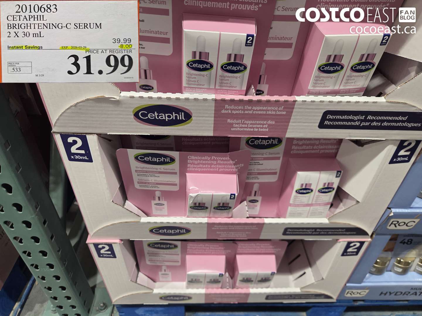 2010683 CETAPHIL BRIGHTENING-C SERUM 2 X 30 ML ($8.00 INSTANT SAVINGS EXPIRES ON 2026-03-29) $31.99