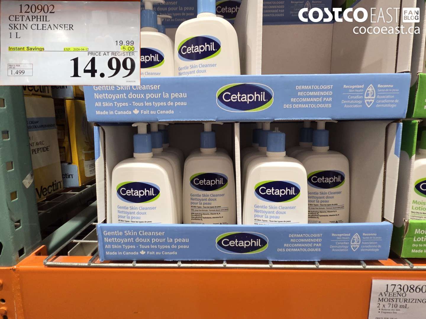 120902 CETAPHIL SKIN CLEANSER 1 L ($5.00 INSTANT SAVINGS EXPIRES ON 2026-04-12) $14.99