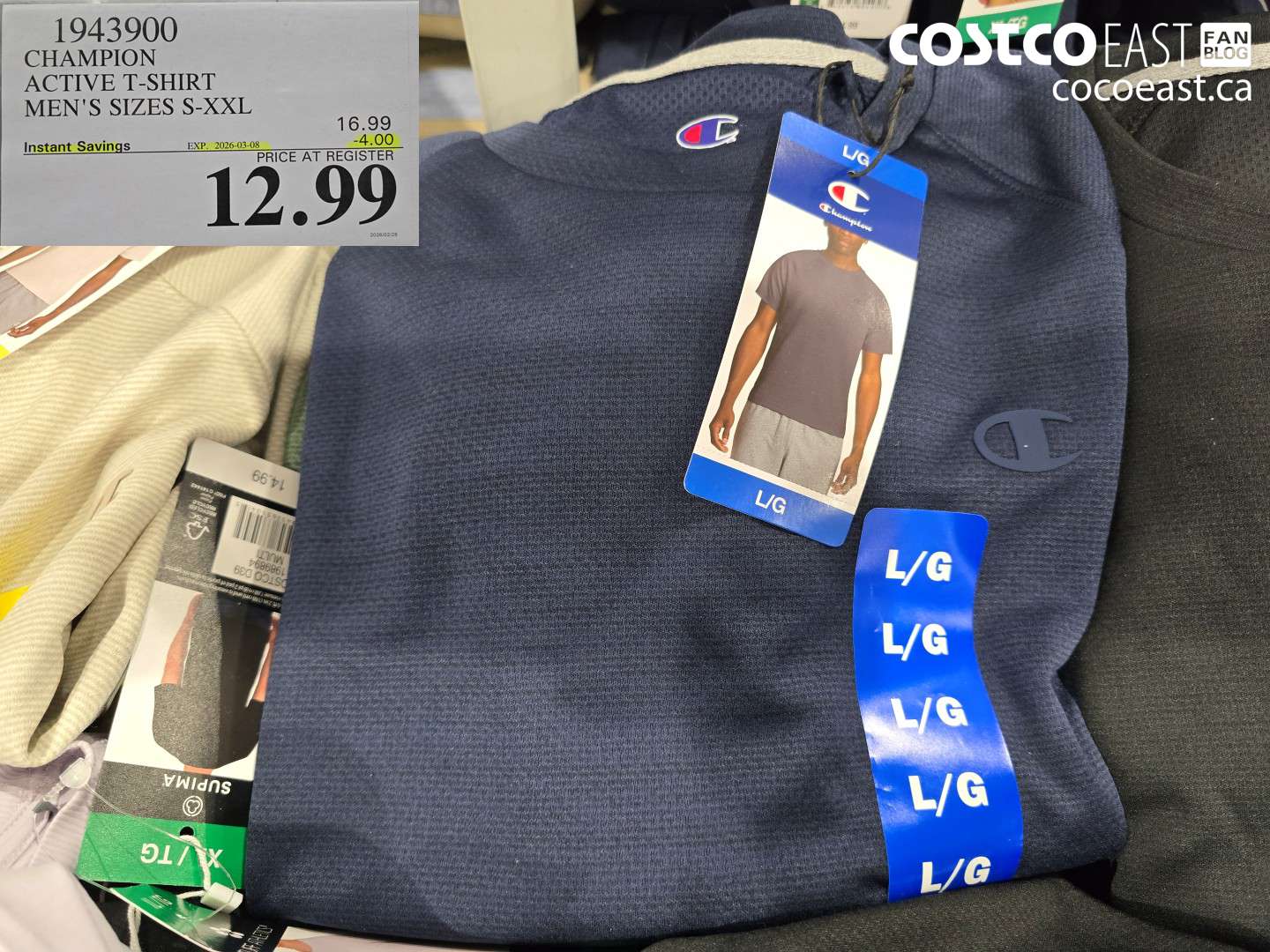 1943900 CHAMPION ACTIVE T-SHIRT MEN'S SIZES S-XXL ($4.00 INSTANT SAVINGS EXPIRES ON 2026-03-08) $12.99