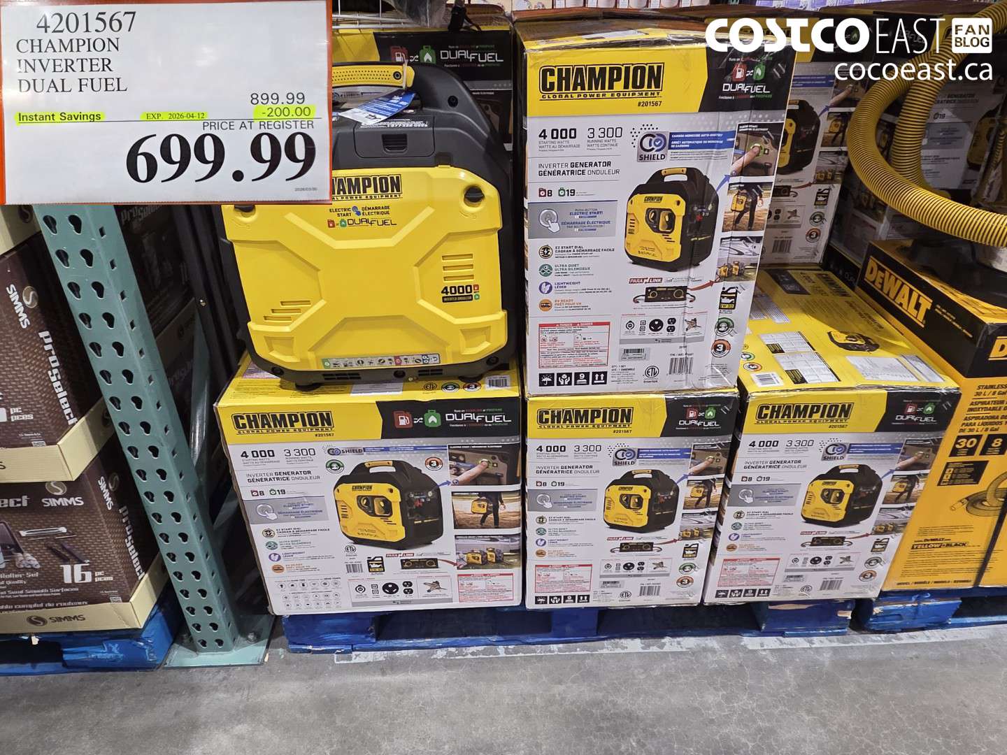 4201567 CHAMPION INVERTER DUAL FUEL ($200.00 INSTANT SAVINGS EXPIRES ON 2026-04-12) $699.99