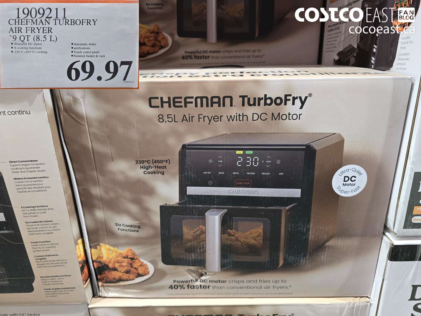 1909211 CHEFMAN TURBOFRY AIR FRYER 9 QT (8.5 L) $69.97