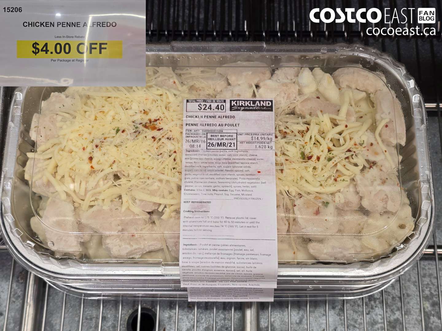 15206 CHICKEN PENNE ALFREDO ($4.00 INSTANT SAVINGS)