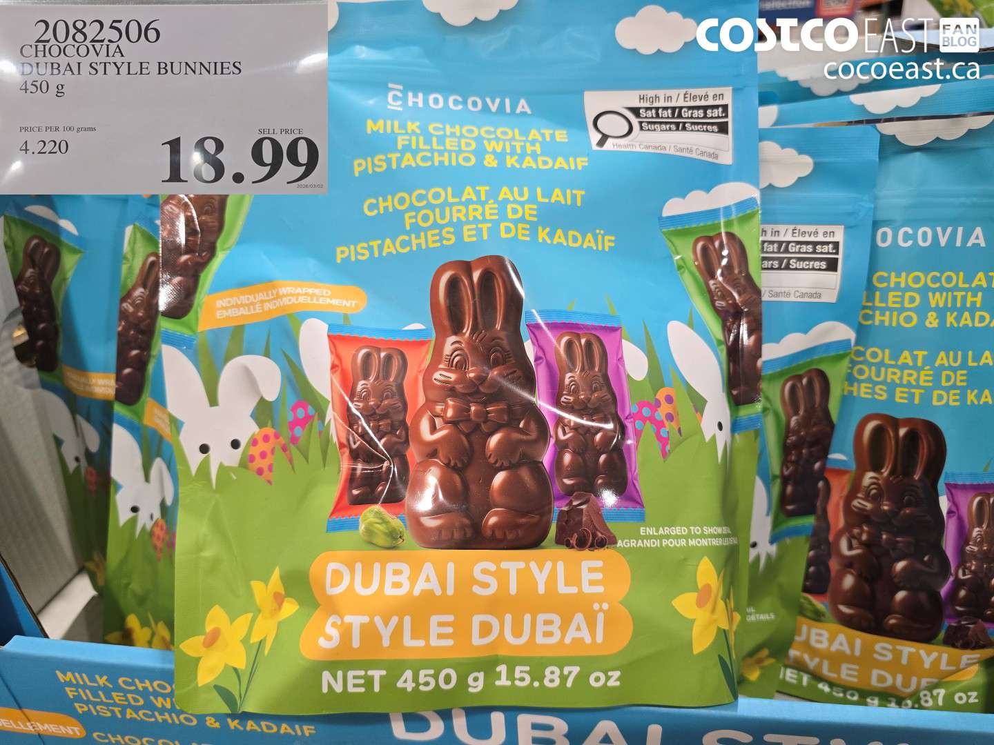 2082506 CHOCOVIA DUBAI STYLE BUNNIES 450 G $18.99