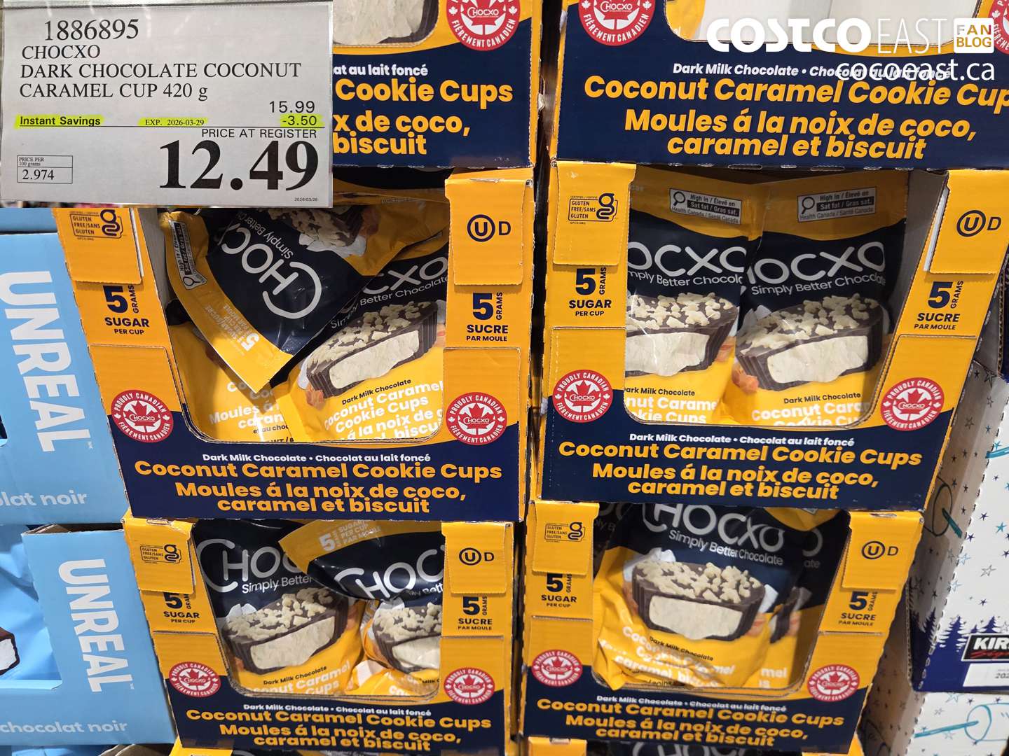 1886895 CHOCO DARK CHOCOLATE COCONUT CARAMEL CUP 420 G ($3.50 INSTANT SAVINGS EXPIRES ON 2026-03-29) $12.49