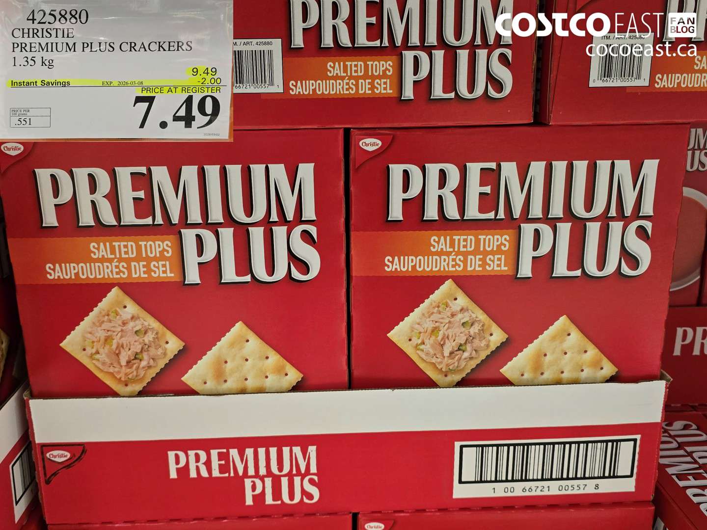 425880 CHRISTIE PREMIUM PLUS CRACKERS 1.35 KG ($2.00 INSTANT SAVINGS EXPIRES ON 2026-03-08) $7.49