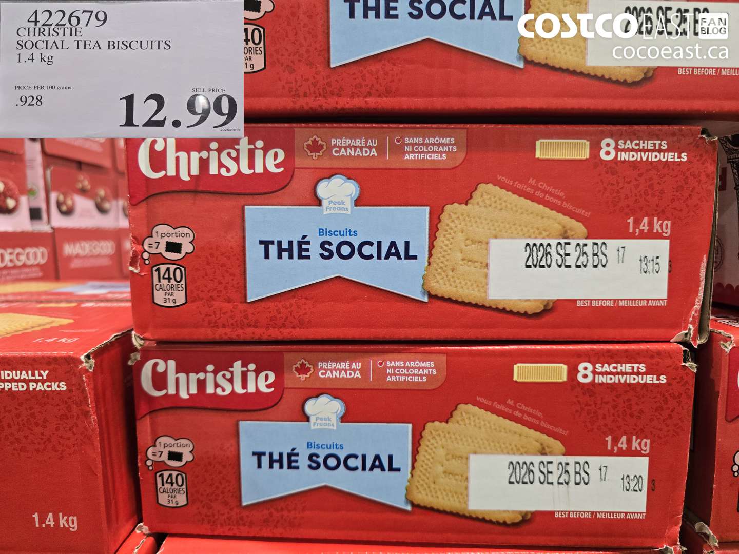 422679 CHRISTIE SOCIAL TEA BISCUITS 1.4 KG $12.99