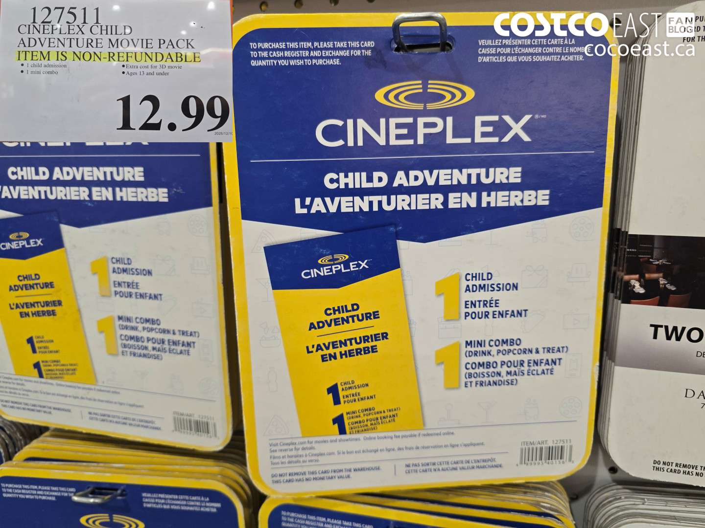 127511 CINEPLEX CHILD ADVENTURE MOVIE PACK $12.99