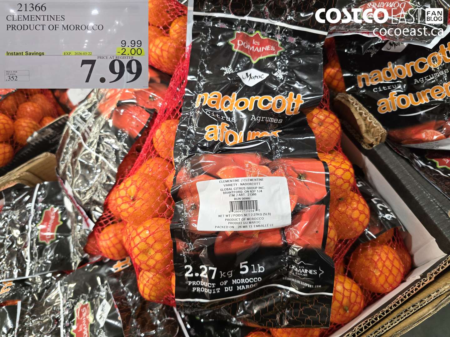 21366 CLEMENTINES PRODUCT OF MOROCCO ($2.00 INSTANT SAVINGS EXPIRES ON 2026-03-22) $7.99