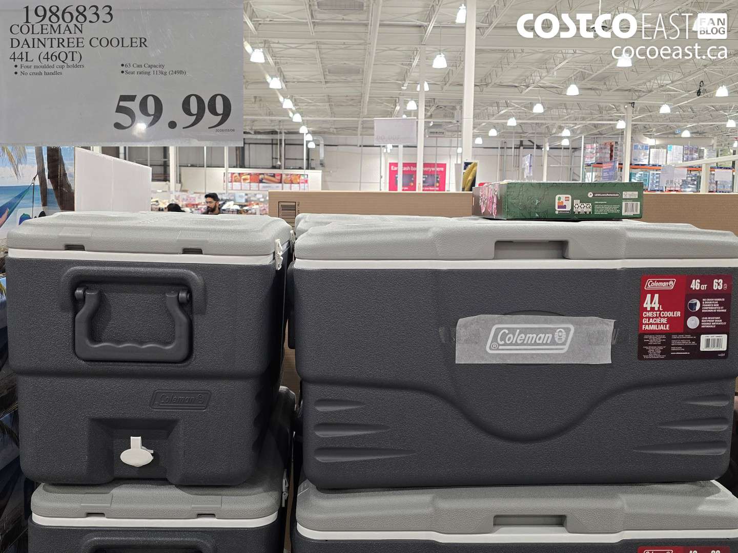 1986833 COLEMAN DAINTREE COOLER 44L (46QT) $59.99