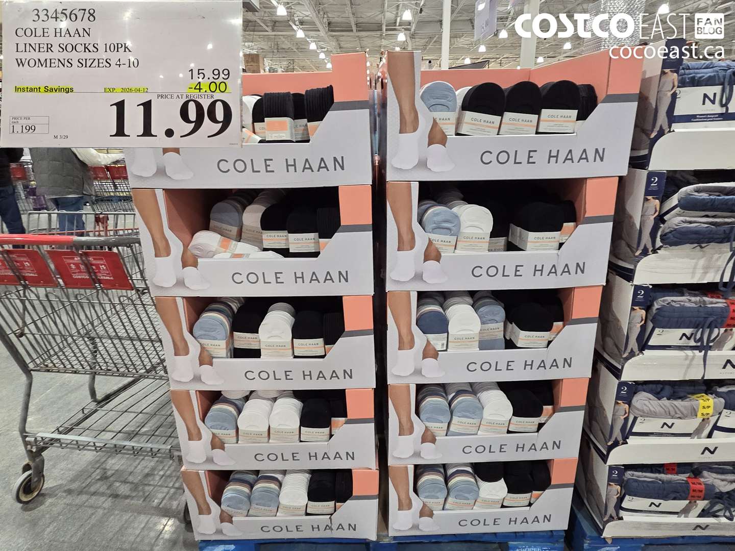 3345678 COLE HAAN LINER SOCKS 10PK WOMENS SIZES 4-10 ($4.00 INSTANT SAVINGS EXPIRES ON 2026-04-12) $11.99