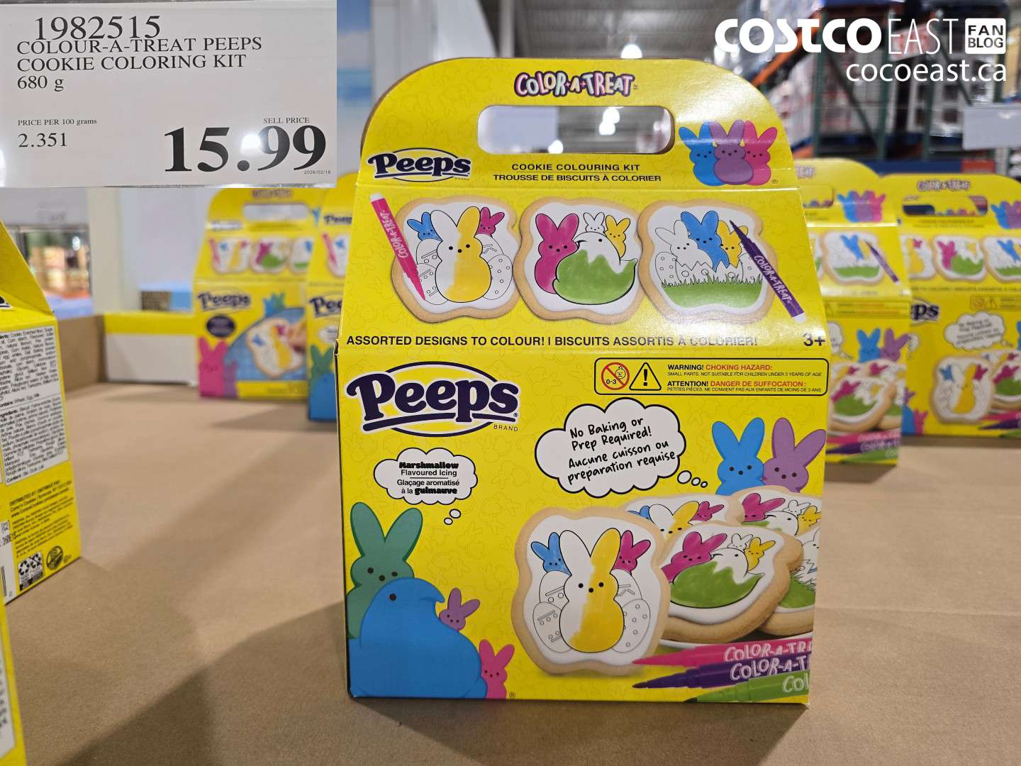 19825115 COLOUR-A-TREAT PEEPS COOKIE COLORING KIT 680 G $15.99