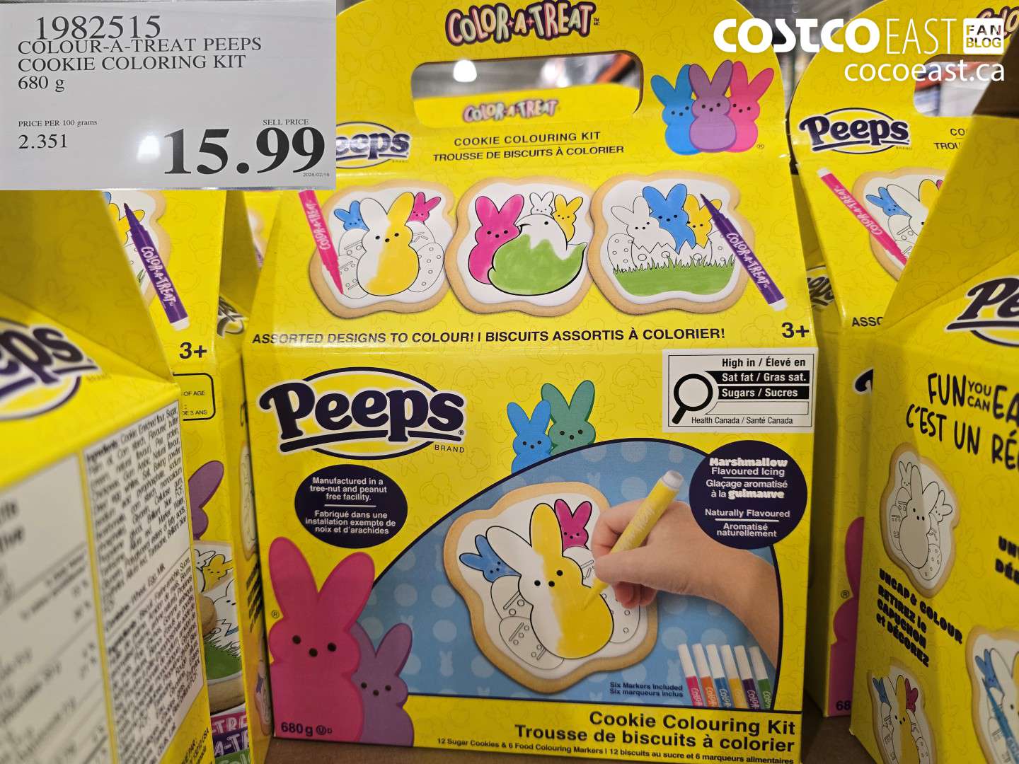 19825115 COLOUR-A-TREAT PEEPS COOKIE COLORING KIT 680 G $15.99